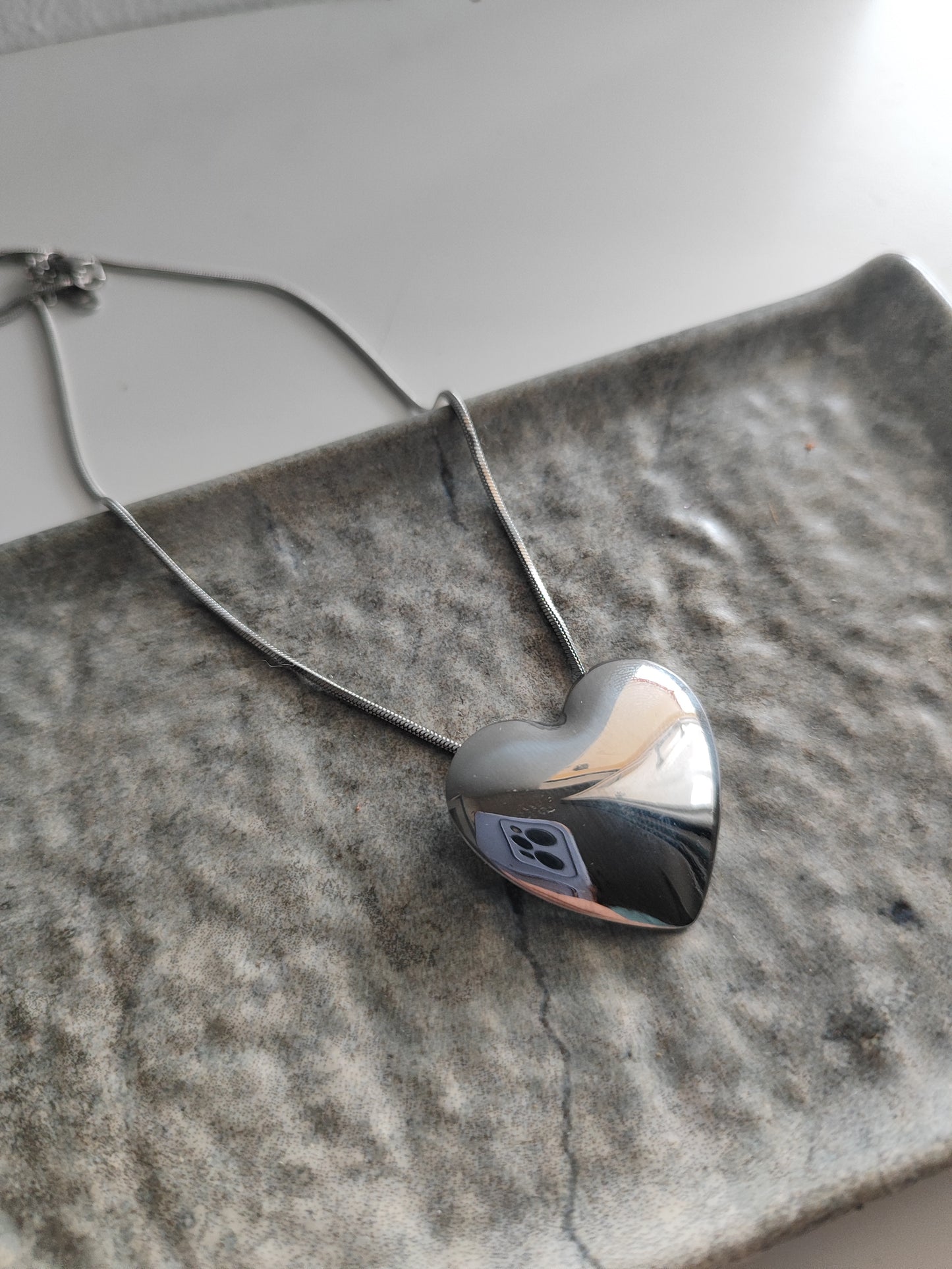 Ατσάλινο κολιέ καρδιά!