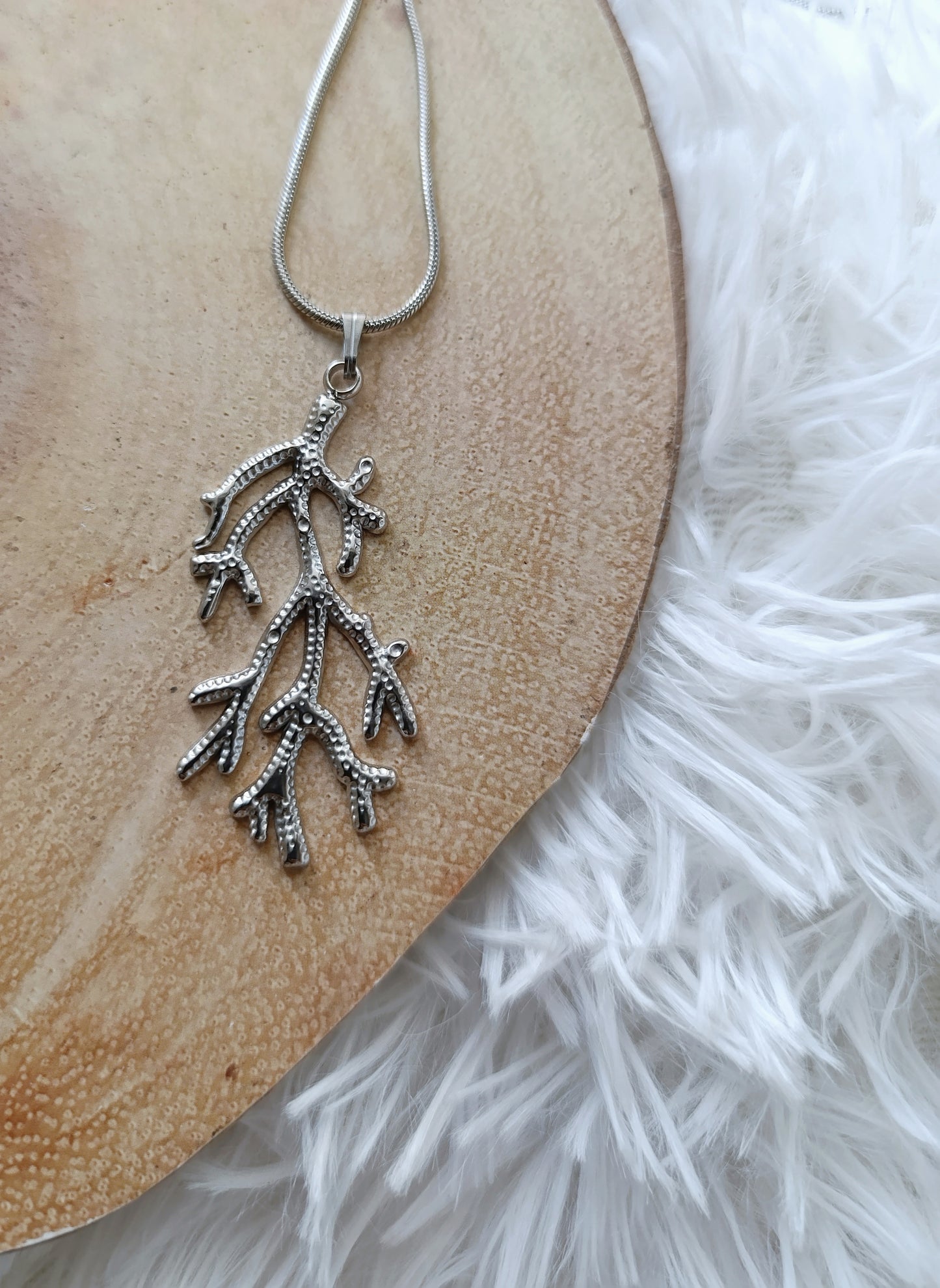 Ατσάλινο κολιέ κοράλι!