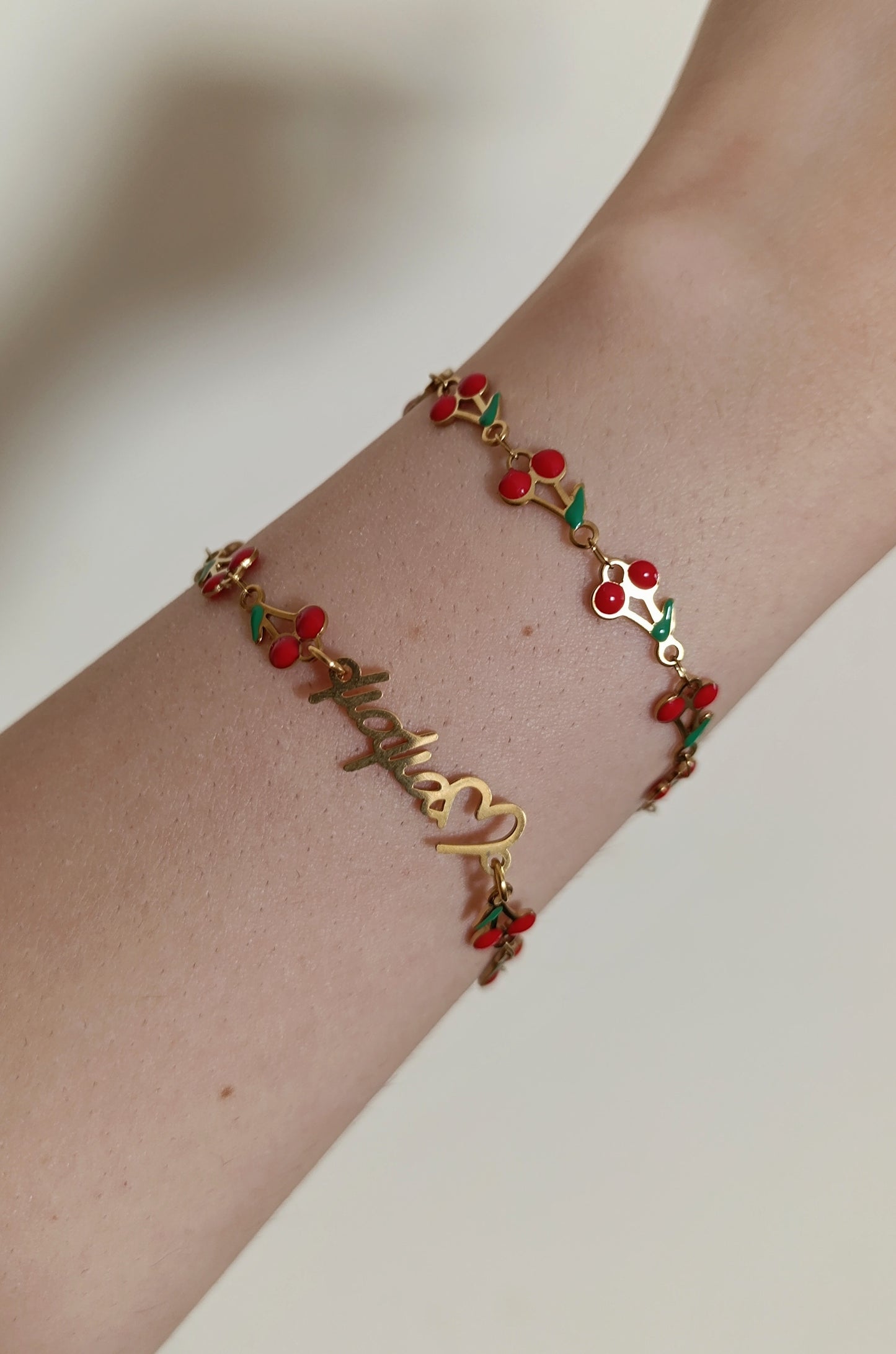 Βραχιόλι αλυσίδα κεράσι!