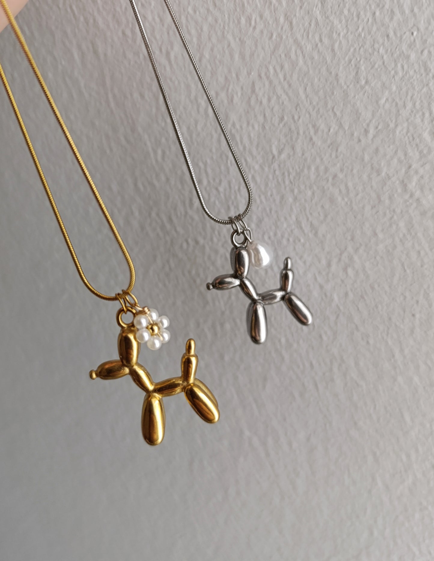 Ατσάλινo κολιέ balloon dog!