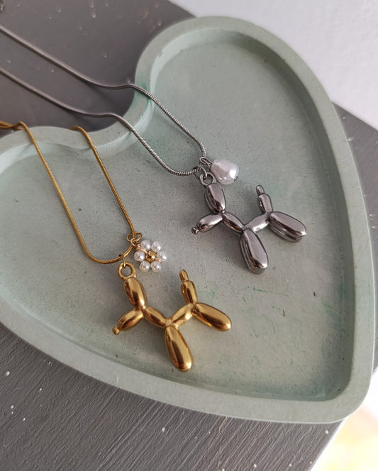 Ατσάλινo κολιέ balloon dog!