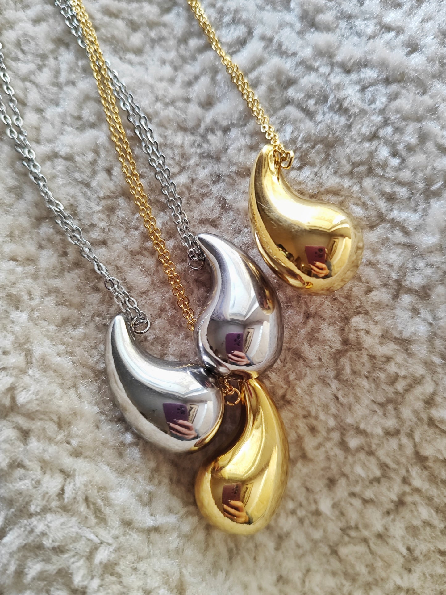 Ατσάλινα κολιέ Σταγόνα