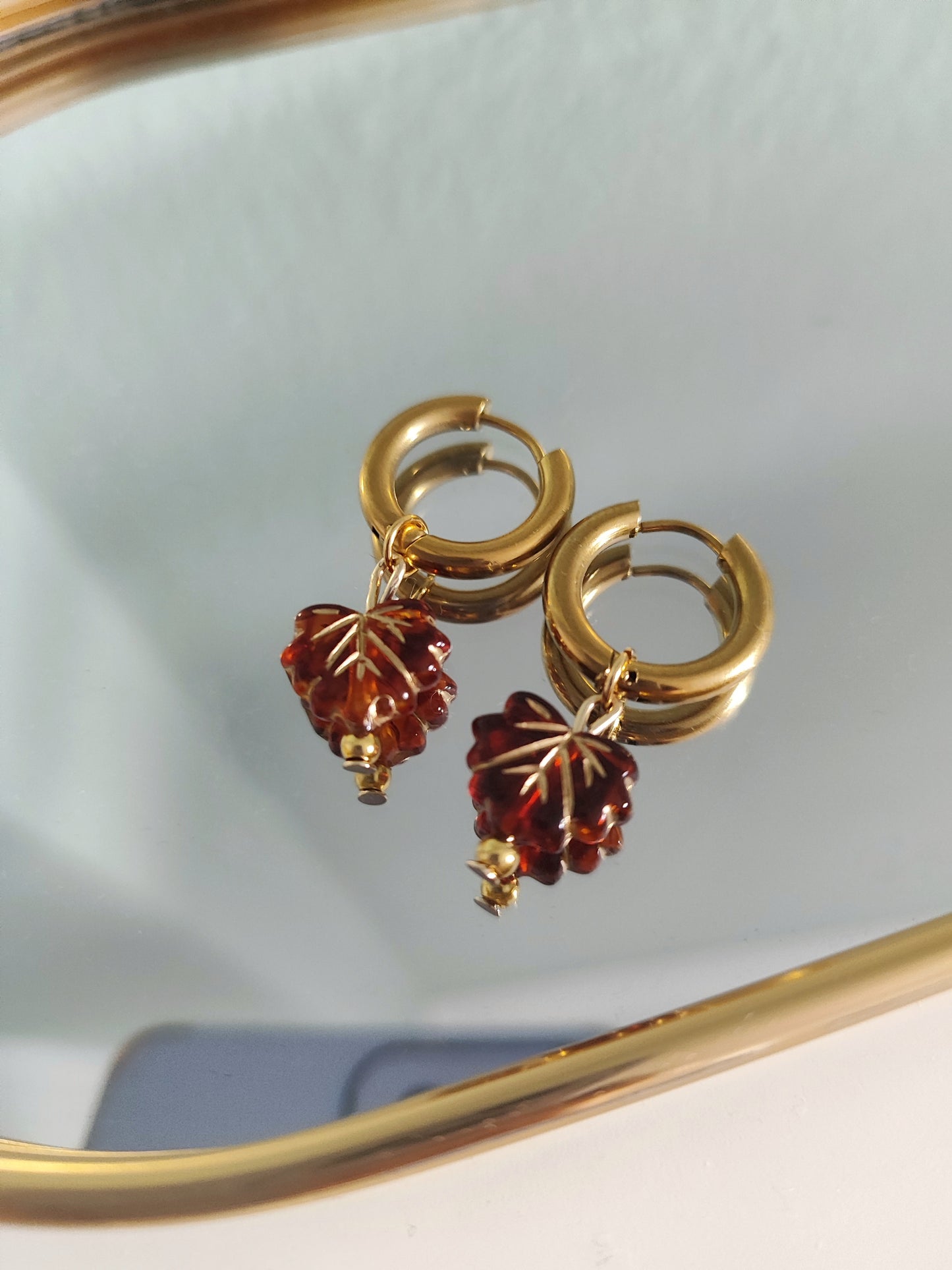 Σκουλαρίκια φύλλο!