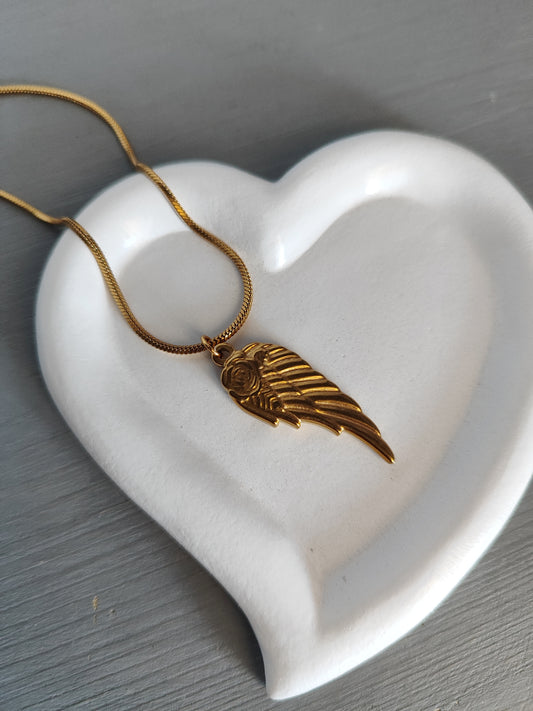 Ατσάλινο κολιέ φτερό!