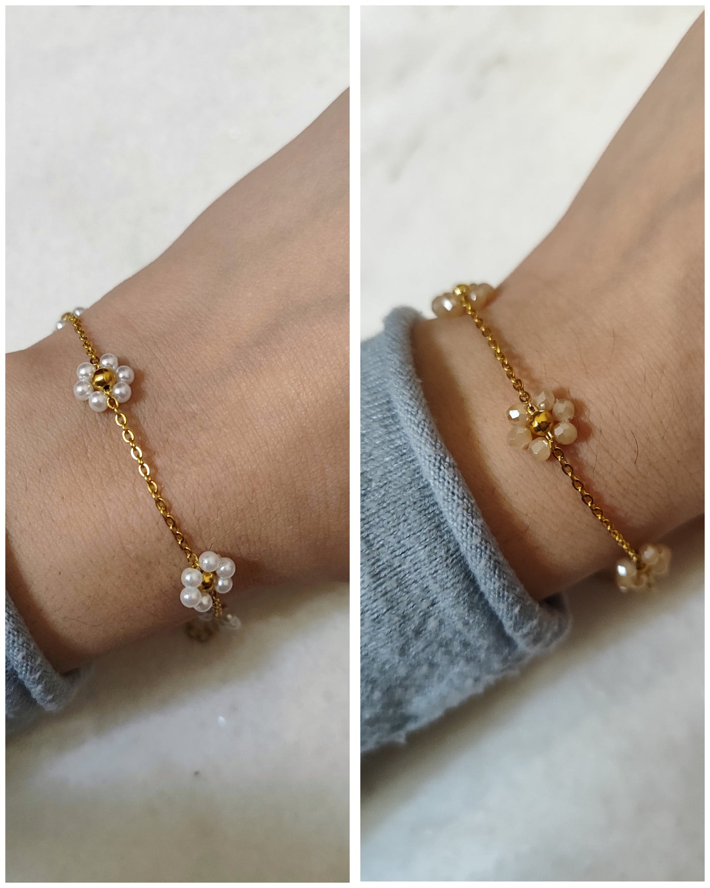 Ατσάλινα βραχιόλια μαργαρίτες