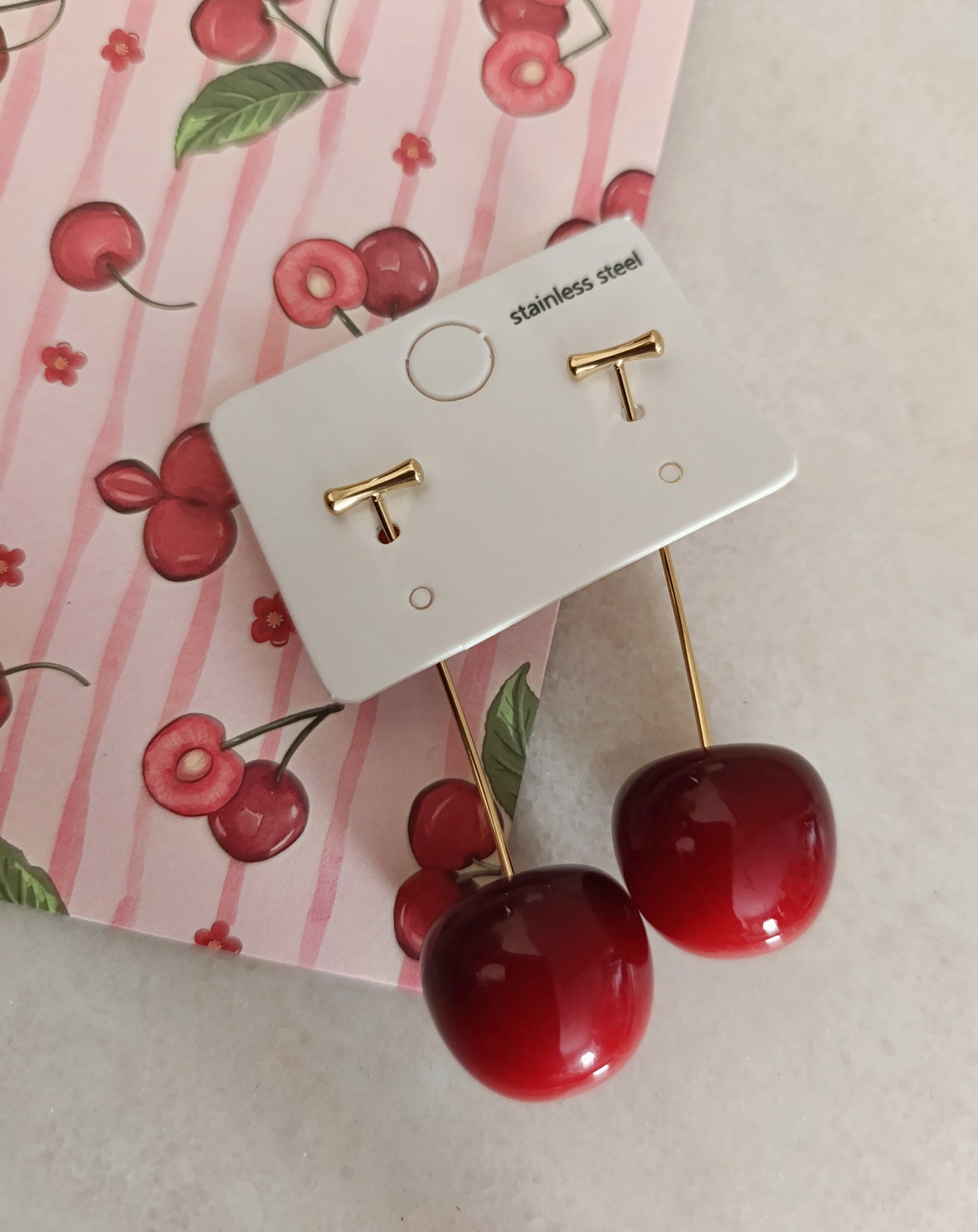 Cherry earrings🍒