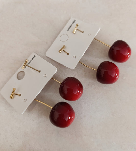 Cherry earrings🍒